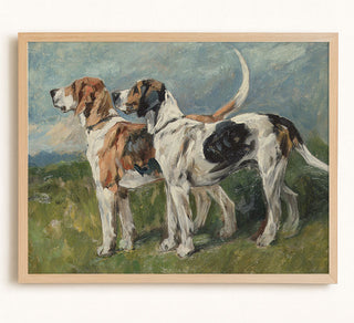 PAIR OF FOXHOUNDS - Museum Quality Art