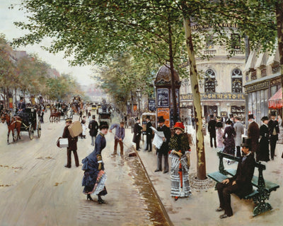 PARISIAN STREET SCENE art print - Museum Quality Art