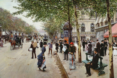 PARISIAN STREET SCENE art print - Museum Quality Art