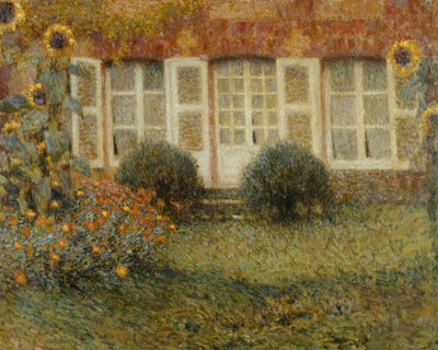 PAVILION HOUSE WITH SUNFLOWERS