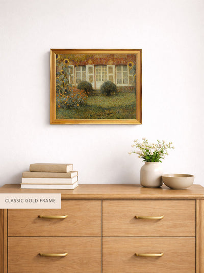 Pavilion House With Sunflowers