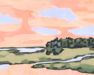 PEACH SKY AND GREEN LAND