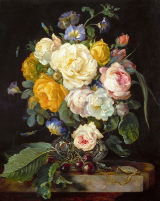 Peonies, Cherries, and a Pocket Watch