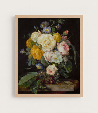 Peonies, Cherries, and a Pocket Watch