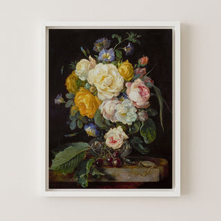 Peonies, Cherries, and a Pocket Watch