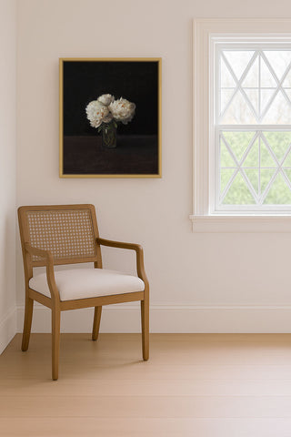 Peonies, Dark Background