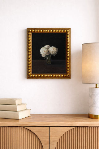 Peonies, Dark Background