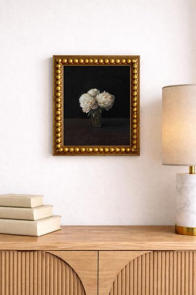 Peonies, Dark Background