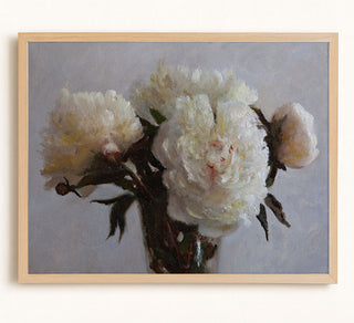 PEONIES IN WHITE - Museum Quality Art