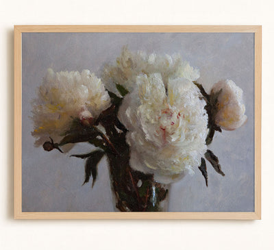 PEONIES IN WHITE - Museum Quality Art