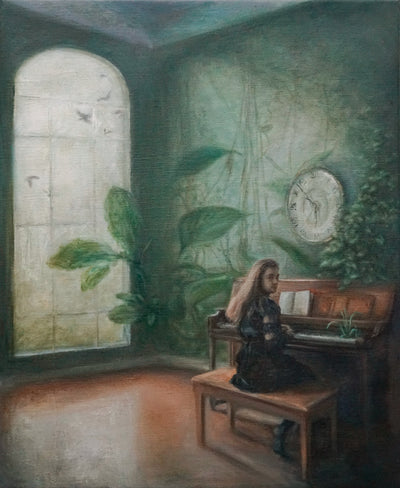Piano Plague — Oil on Stretched Linen, 18 × 22 in