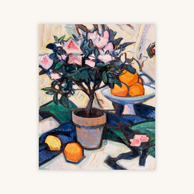 PINK AZALEA AND ORANGES — Primary Image
