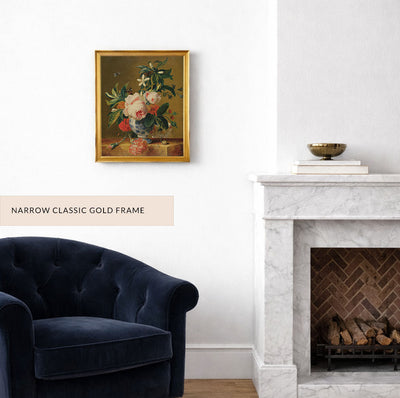 Pink Flowers in a Blue Vase