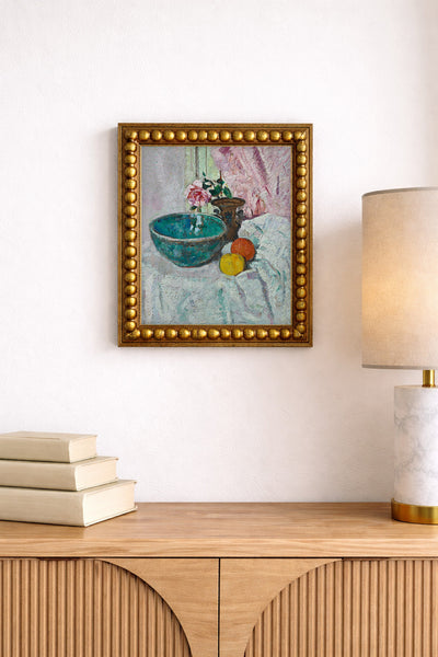 Pink Rose, Fruit, and Still Life