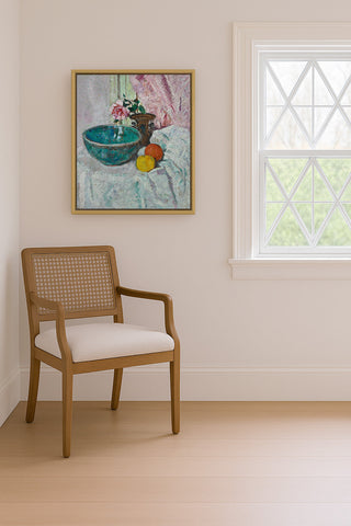 Pink Rose, Fruit, and Still Life
