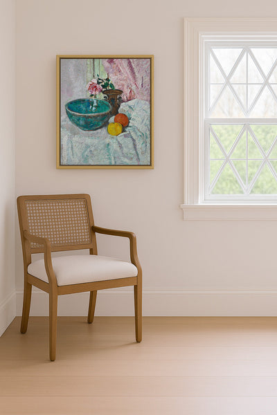 Pink Rose, Fruit, and Still Life