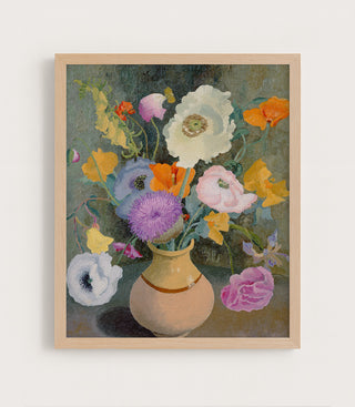 Poppies and Sweet Peas