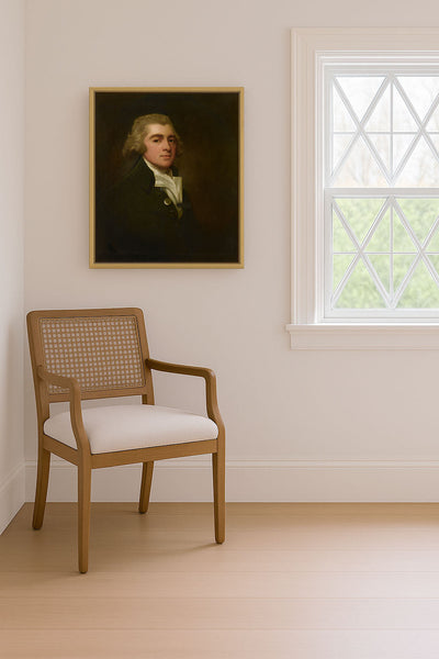 PORTRAIT OF A GENTLEMAN WEARING A DARK COAT - Museum Quality Art