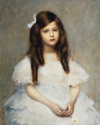 PORTRAIT OF A GIRL, SEATED THREE-QUARTER LENGTH