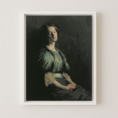 Portrait of a Girl Wearing a Green Dress