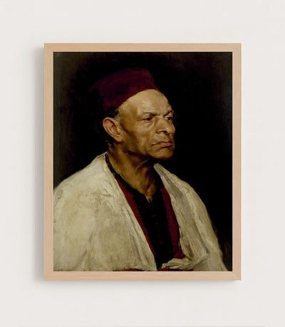 PORTRAIT OF A MAN WEARING A FEZ - Museum Quality Art