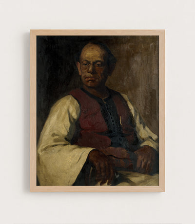 PORTRAIT OF A MOROCCAN - Museum Quality Art