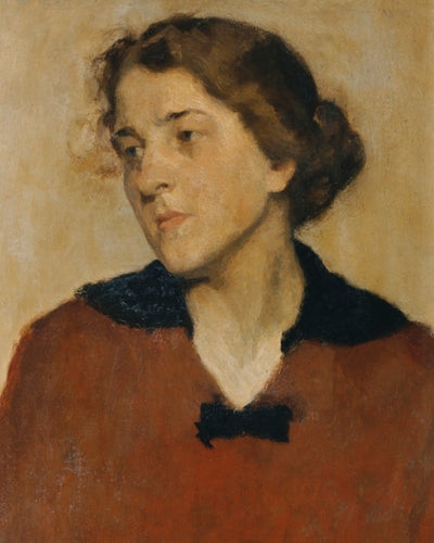 PORTRAIT OF A WOMAN WITH RED SWEATER