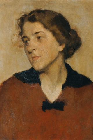 Portrait of a Woman With Red Sweater