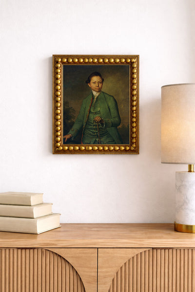 Portrait of a Young Man Wearing a Green Jacket