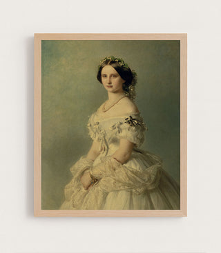 strapless open back dress Portrait of Princess of Baden - Franz Xaver Winterhalter Art Prints