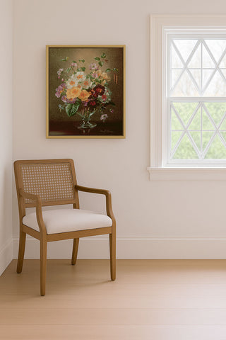 PRIMULAS IN A GLASS VASE - Museum Quality Art