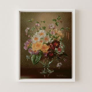 PRIMULAS IN A GLASS VASE - Museum Quality Art