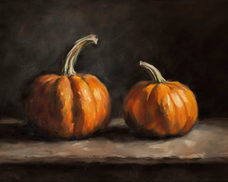 PUMPKINS ON A TABLE