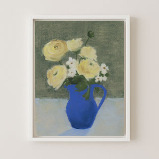 Ranunculus in a Blue Vase