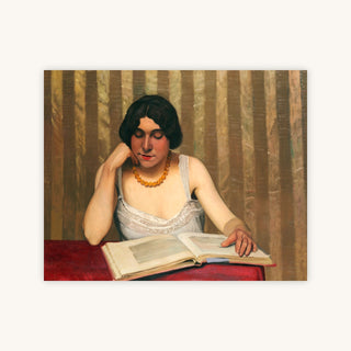 READER WITH A YELLOW NECKLACE — Primary Image