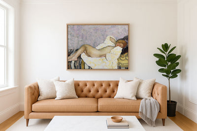 Reclining Nude, Lavender Wall
