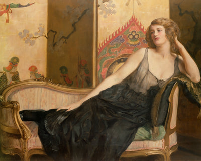 RECLINING WOMAN John Collier art print - Museum Quality Art