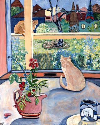 RED FLOWERS, DARK LINES