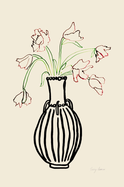 Parrot Tulips in a Vase