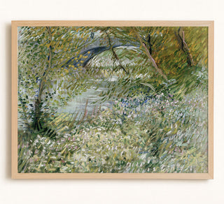 RIVER BANK IN SPRINGTIME - Museum Quality Art