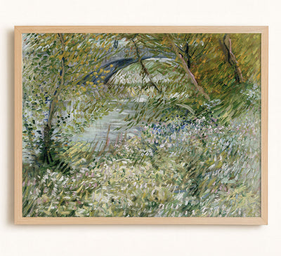RIVER BANK IN SPRINGTIME - Museum Quality Art