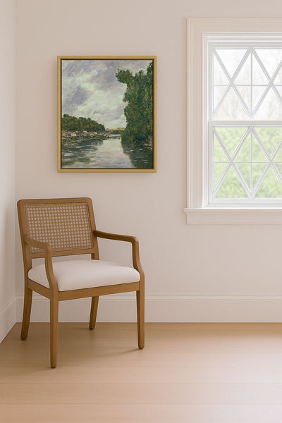 RIVER NEAR ABBEVILLE - Museum Quality Art