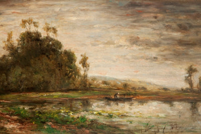 River Scene at Sunset