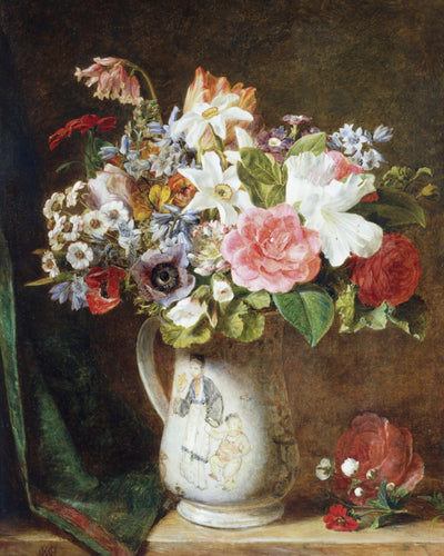 ROSES AND OTHER FLOWERS IN PORCELAIN