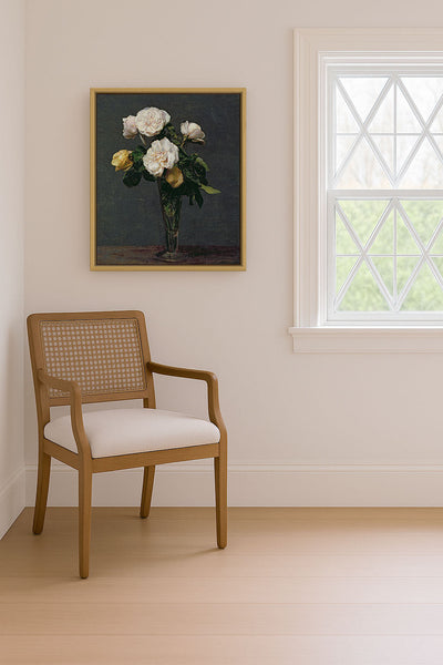 ROSES IN A CHAMPAGNE FLUTE - Museum Quality Art