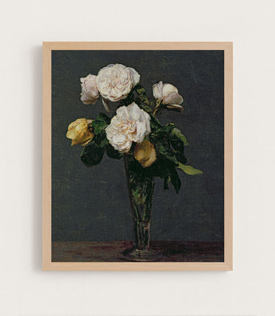 ROSES IN A CHAMPAGNE FLUTE - Museum Quality Art