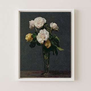 ROSES IN A CHAMPAGNE FLUTE - Museum Quality Art