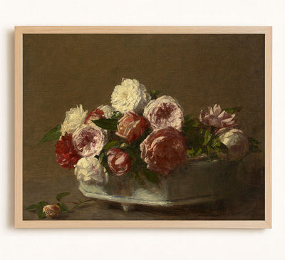 ROSES IN A PORCELAIN PLANTER - Museum Quality Art