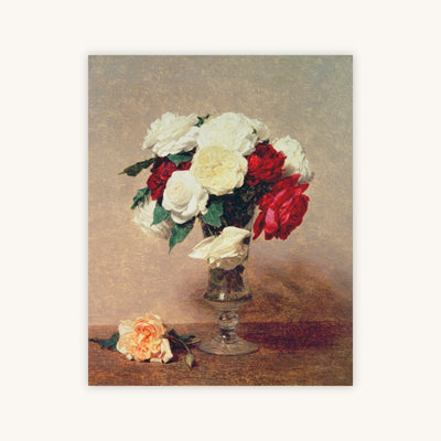 ROSES IN A VASE WITH STEM — Primary Image
