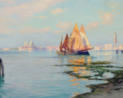SAILING ON THE LAGUNA VENETA - Museum Quality Art